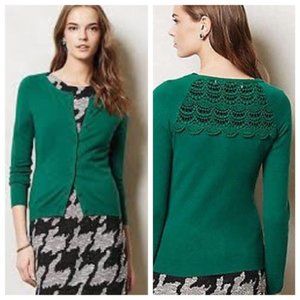 Anthropologie Sparrow Green Cardigan